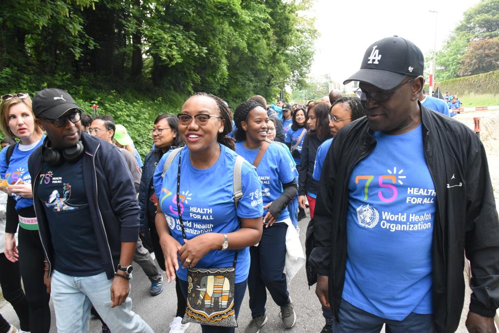 Cabinet Secretary for Health Joins "Walk the Talk: The Health for All Challenge" in Geneva Ahead of #WHA76