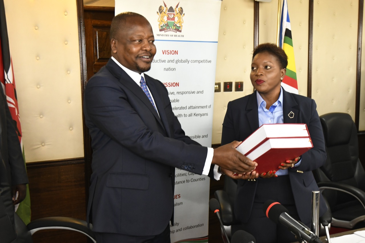Newly appointed CS for Health Wafula takes over from outgoing CS Kagwi