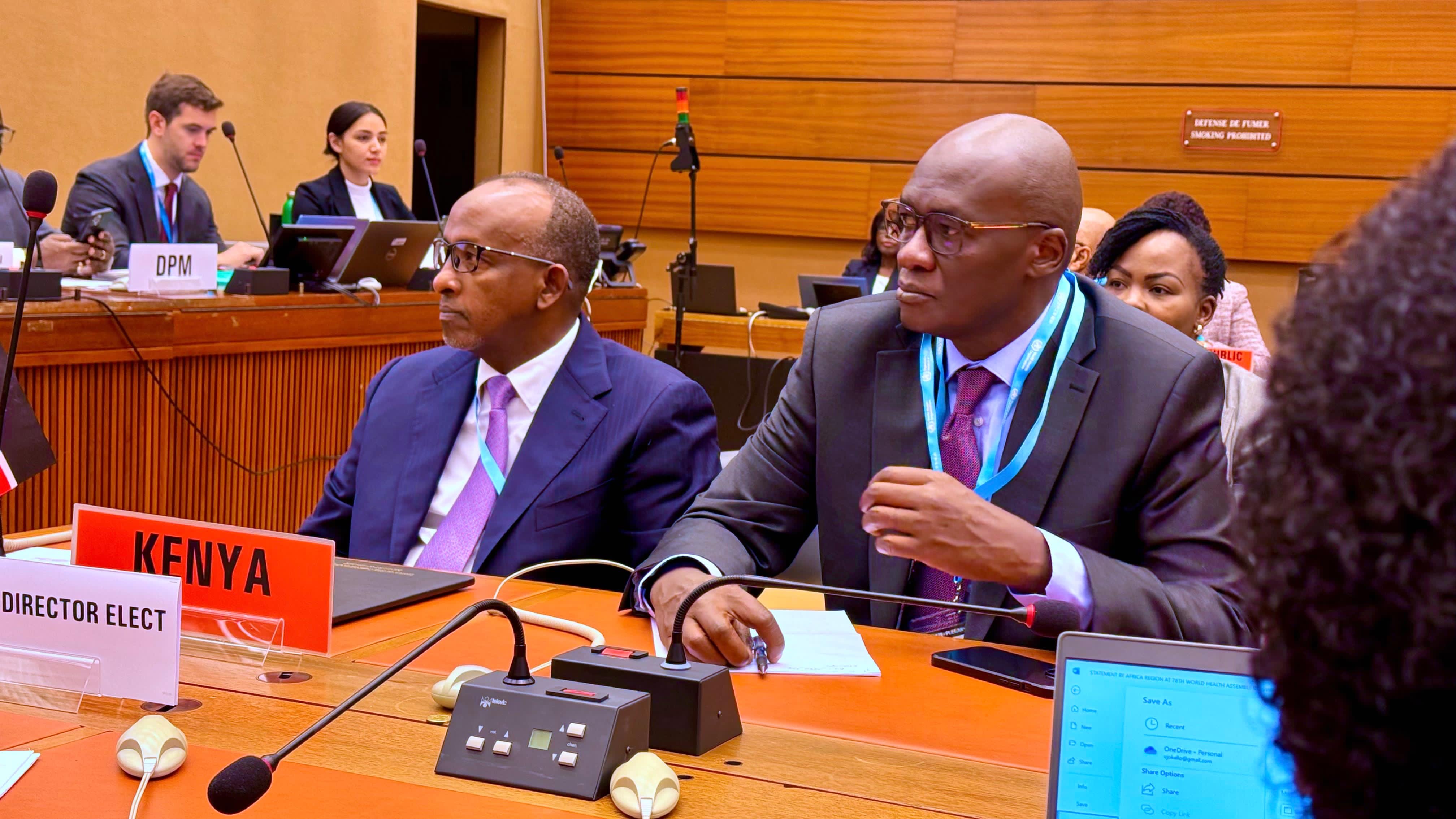 Hon. Aden Duale Attends WHO Africa Health Ministers Coordination Meeting in Geneva