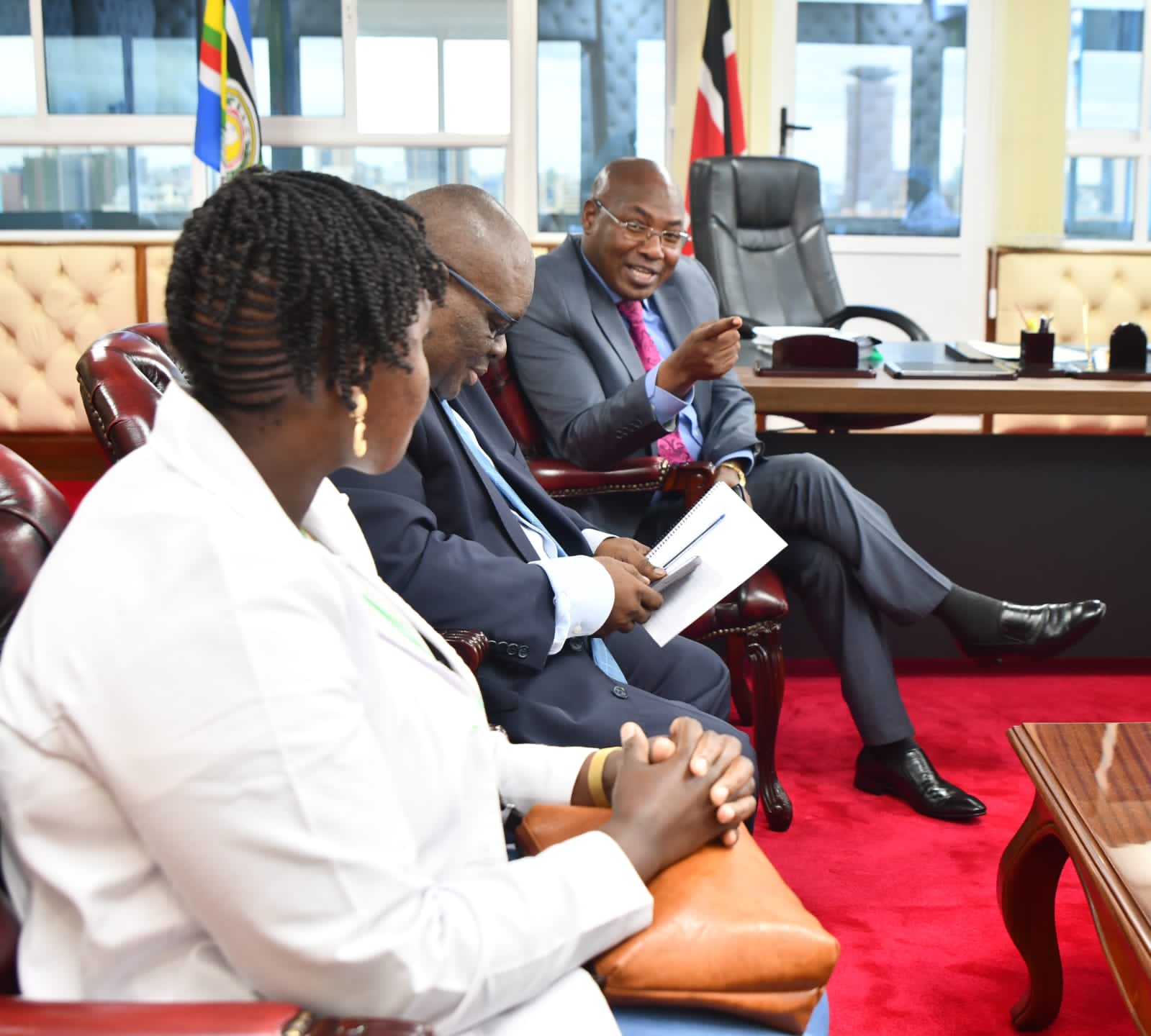 Principal Secretary Harry Kimtai during a meeting with medical interns to address their challenges