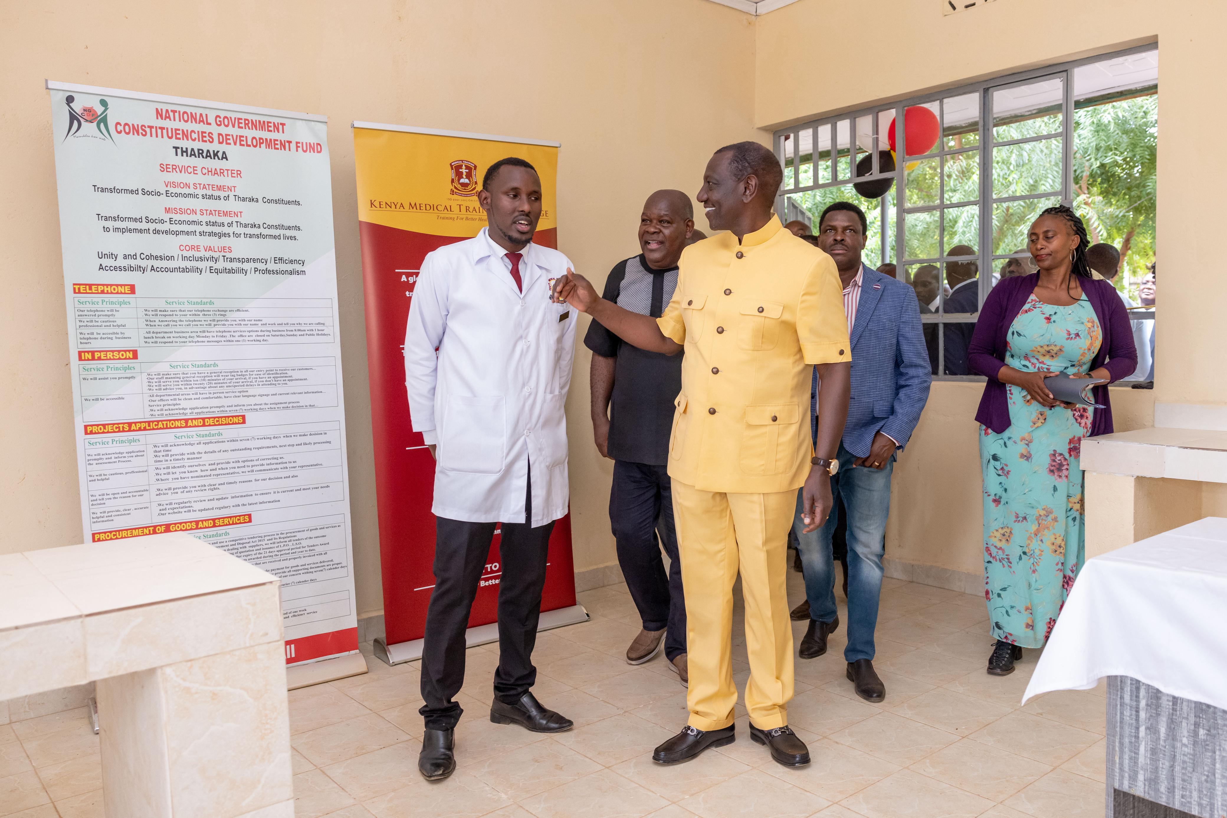President Ruto Commissions Kmtc Marimanti Campus, Pledges Kshs. 30 Million For The Facility  To Boost Uhc