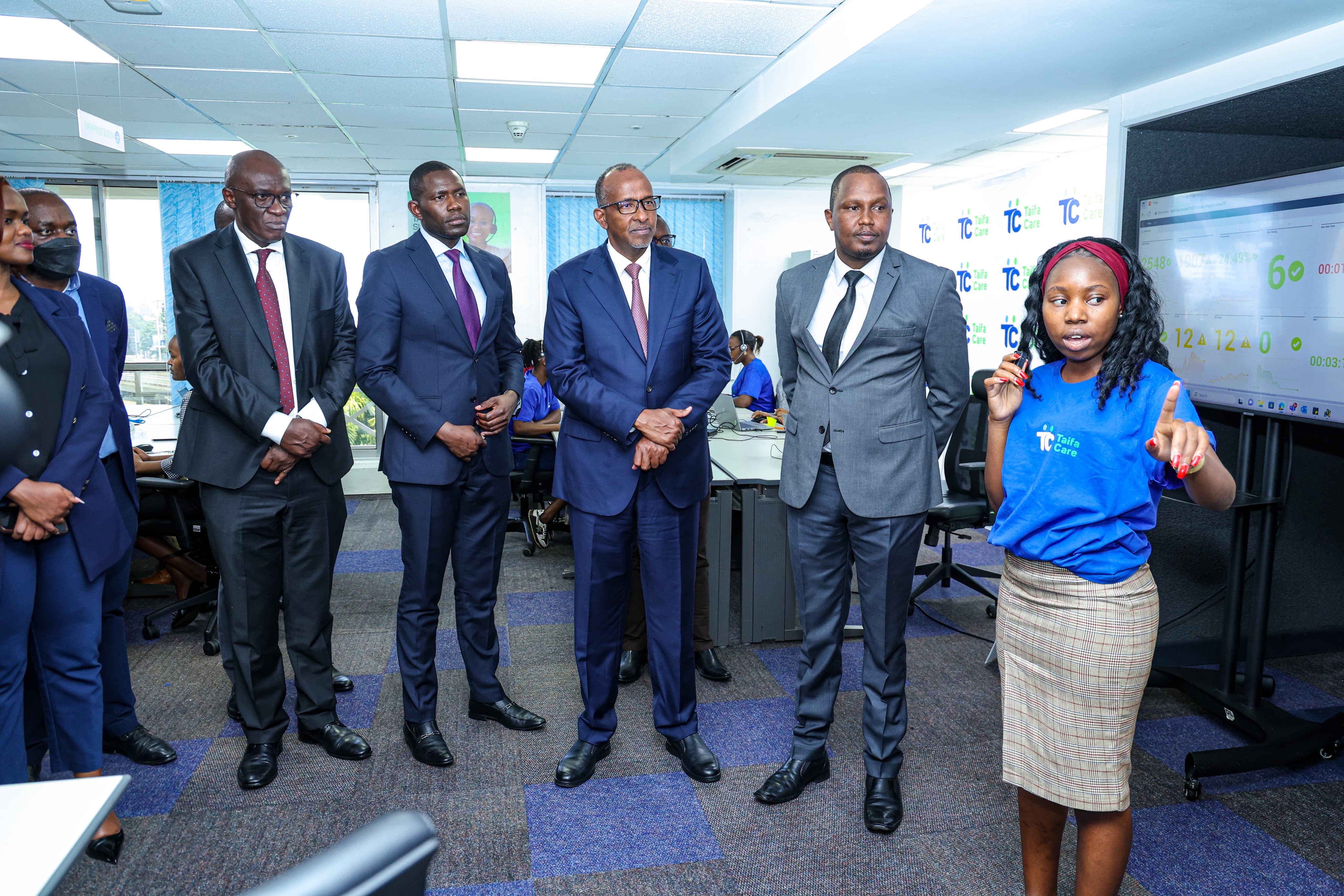 CS Duale Visits TaifaCare Support Centre, Hub of 147 Hotline