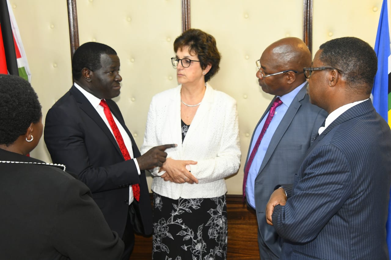  Principal Secretary Harry Kimtai of the State Department of Medical Services received a courtesy visit from representatives of the World Health Organization (WHO)