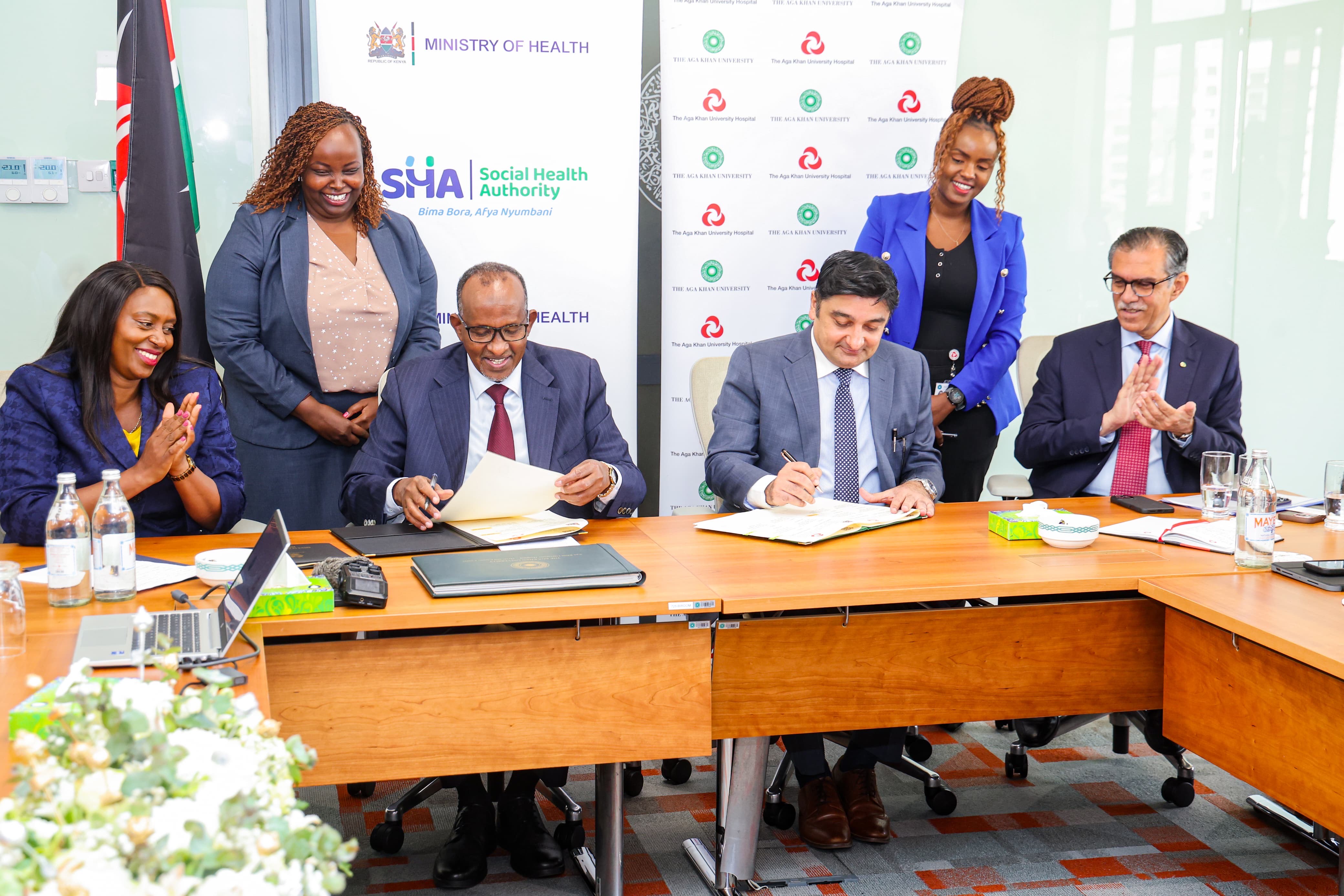 CS Duale Warns Non-Compliant Health Facilities, Champions Access to Life-Saving Care through SHA-AKUH Partnership