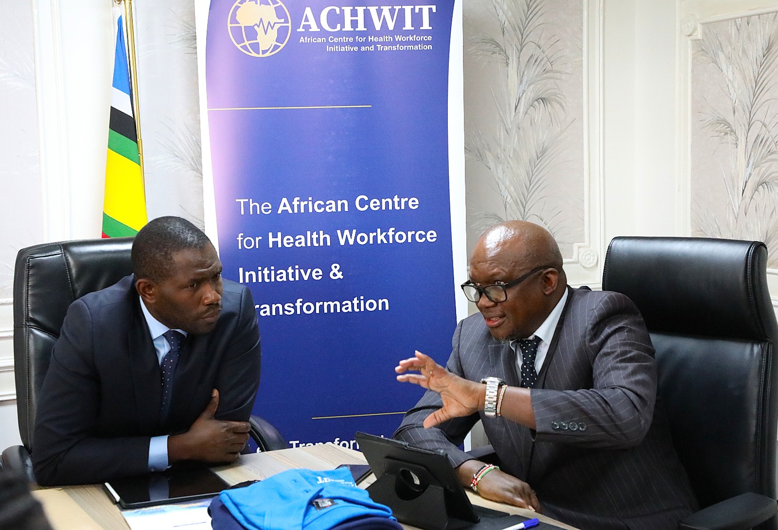 Dr. Ouma Oluga Meets ACHWIT Team to Review Progress in Health Workforce Development