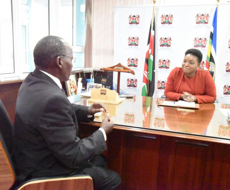Chairperson Of Kenya Hospital Authority Trust Fund Pays Courtesy Call On Cabinet Secretary For Health.