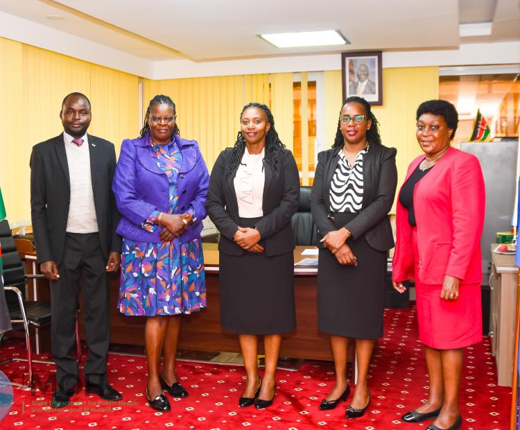 A meeting with representatives from the British High Commission, Kenya Medical Training College and the Nursing Council to explore strategies for accelerating the Kenya-UK Bilateral Agreement 