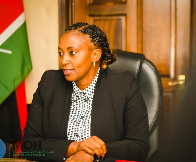 Principal Secretaries Harry Kimtai and Mary Muthoni host the Global Fund Country Team for an Introductory meeting.